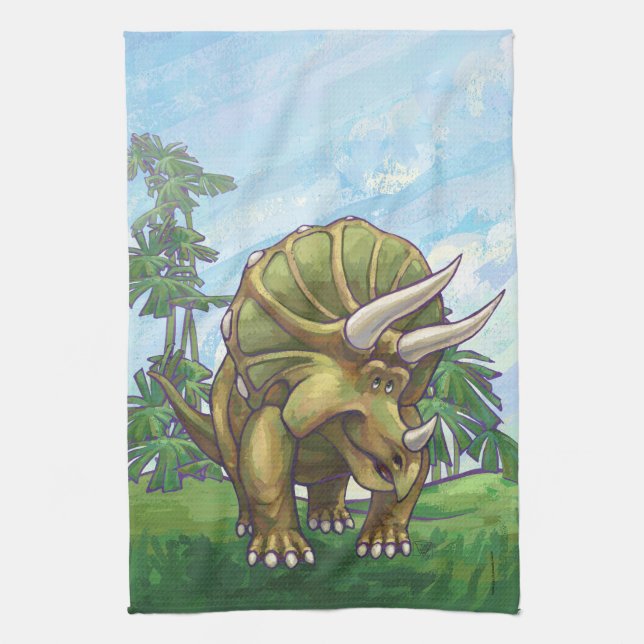 Triceratops Gifts & Accessories Kitchen Towel (Vertical)