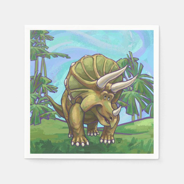 Triceratops Gifts & Accessories Paper Napkins (Front)