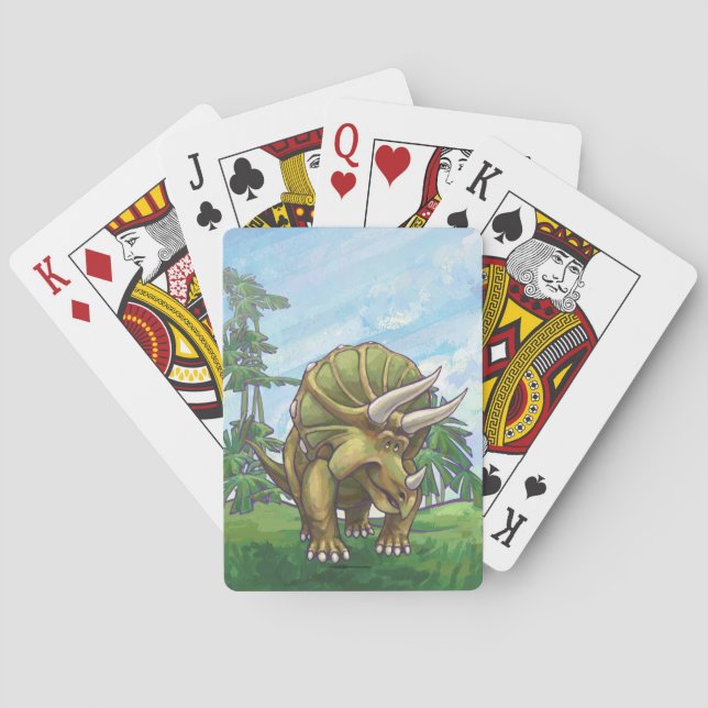 Triceratops Gifts & Accessories Poker Cards (Back)