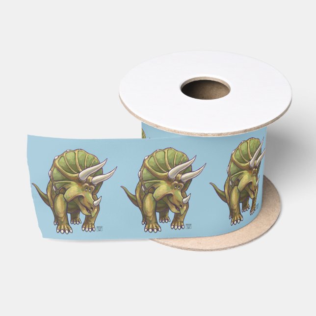 Triceratops Gifts & Accessories Satin Ribbon (Spool)