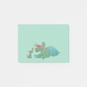 Triceratops Giving Flowers Post-it Notes