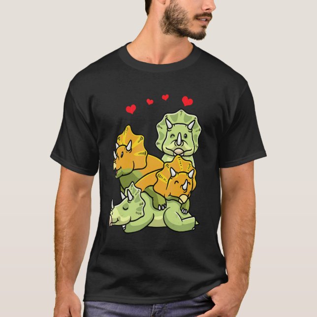 Triceratops Horridus Dinosaurs Dino Boys Girls Kid T-Shirt (Front)