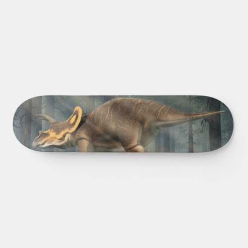 Triceratops in a Primeval Forest Skateboard