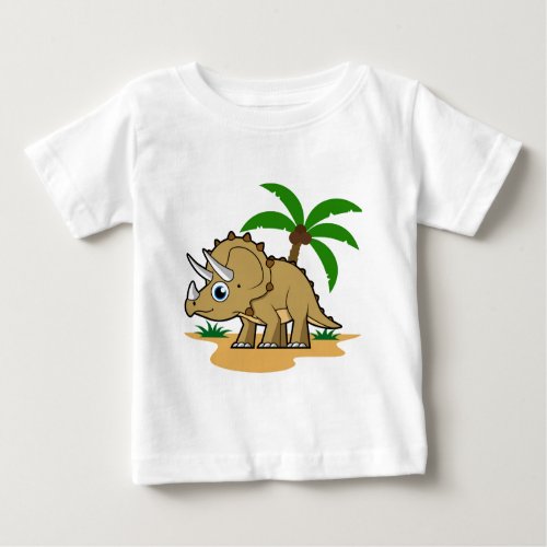 Triceratops In A Tropical Climate Baby T_Shirt