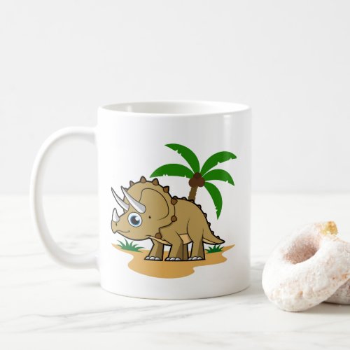 Triceratops In A Tropical Climate Coffee Mug