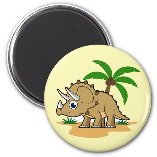 Triceratops In A Tropical Climate Magnet