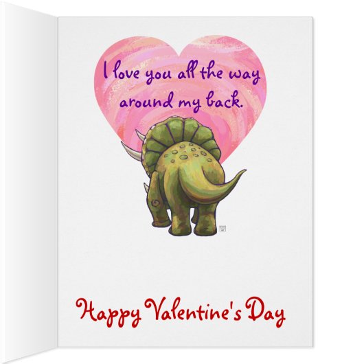 Triceratops In Love Valentine's Day (Inside (Right))