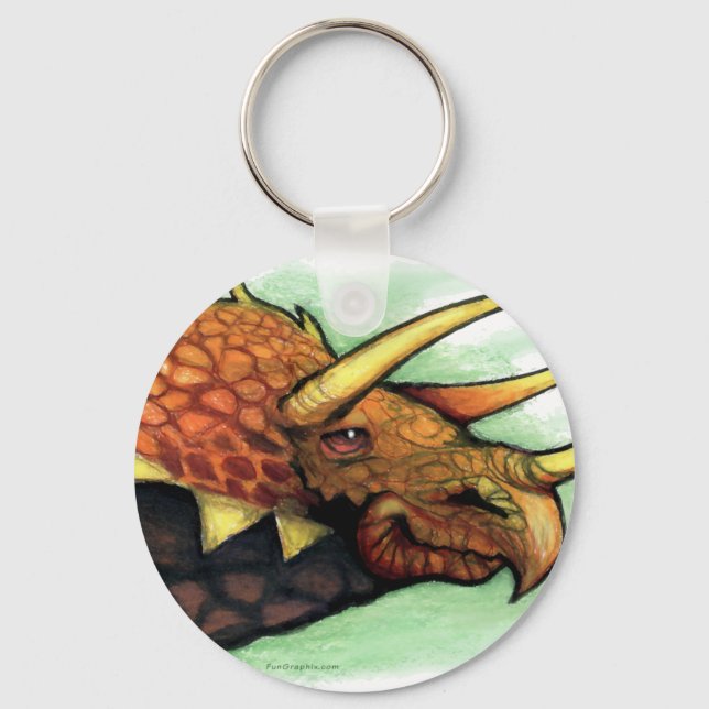 Triceratops Keychain (Front)