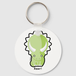 Triceratops Keychain