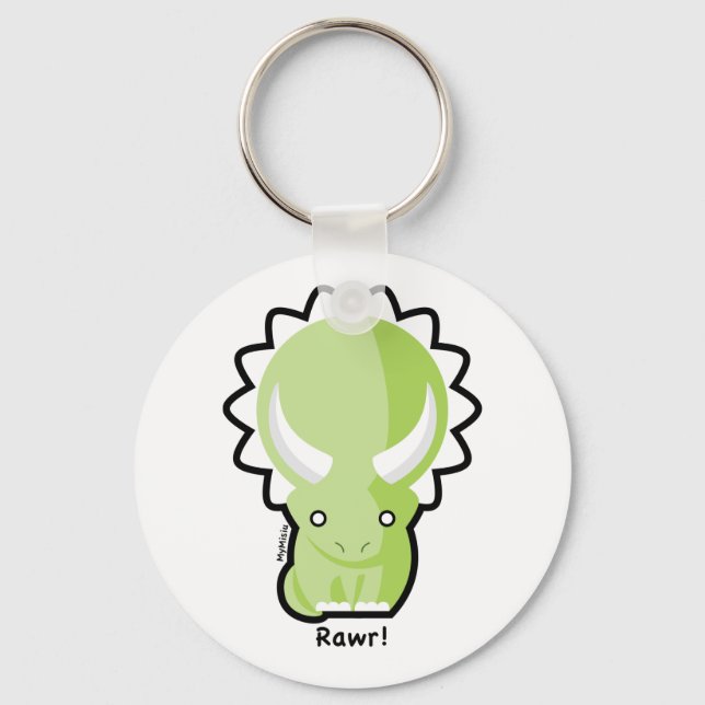 Triceratops Keychain (Front)