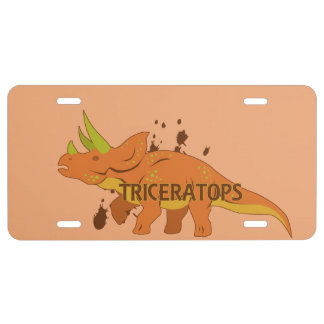 Triceratops License Plate