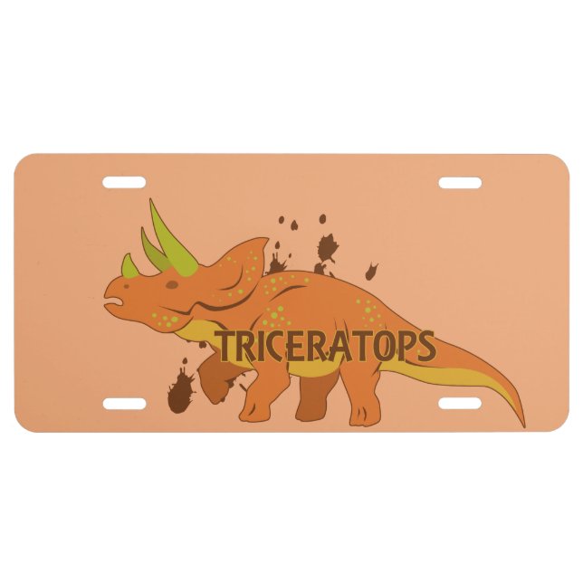 Triceratops License Plate (Front)