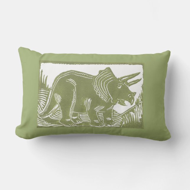 Triceratops Lumbar Pillow (Front)