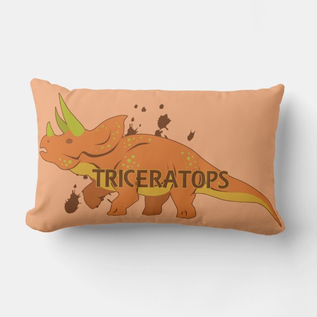 Triceratops Lumbar Pillow (Front)