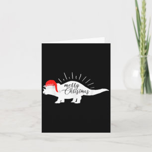 Triceratops Merry Christmas Funny Dinosaur Card