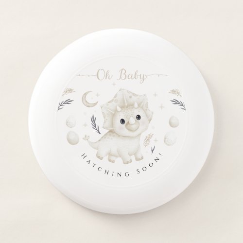 Triceratops Neutral Dinosaur Baby Shower Oh Baby Wham-O Frisbee