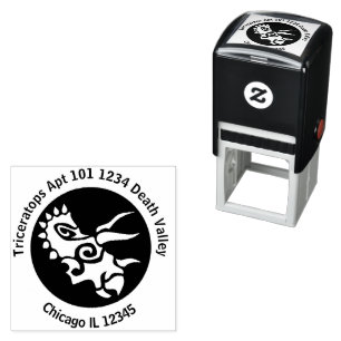 Triceratops of the Death Valley Return Address Self-inking Stamp
