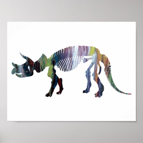 Triceratops prorsus skeleton poster