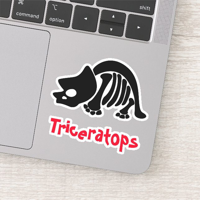 Triceratops Skeleton Sticker (Detail)