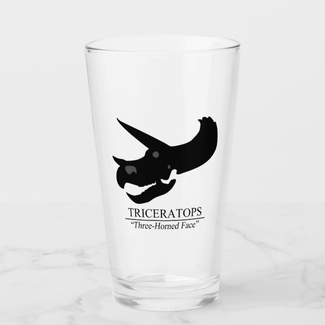 Triceratops Skull Glass (Front)