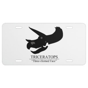 Triceratops Skull License Plate