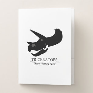 Triceratops Skull Pocket Folder