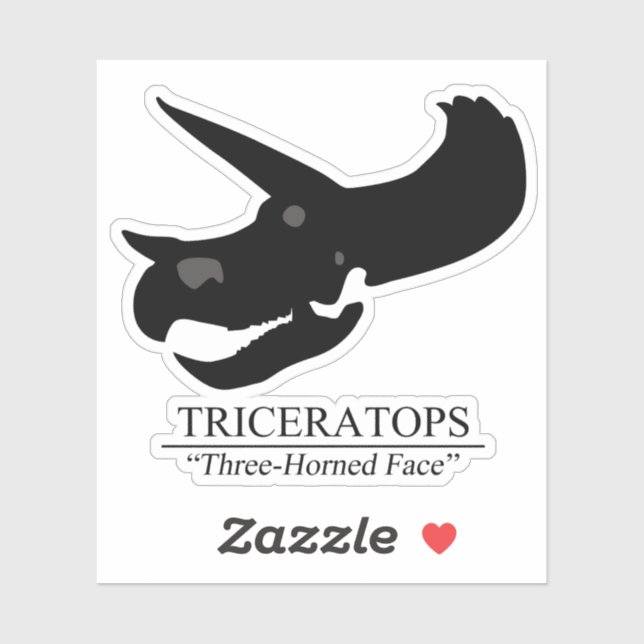 Triceratops Skull Sticker (Sheet)