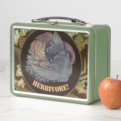 Triceratops Snuggles Metal Lunch Box
