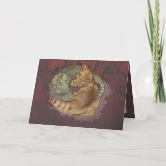 Triceratops Snuggles  Valentine Card