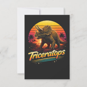 Triceratops Thank You Card