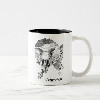 Triceratops vs. T. rex Two-Tone Coffee Mug