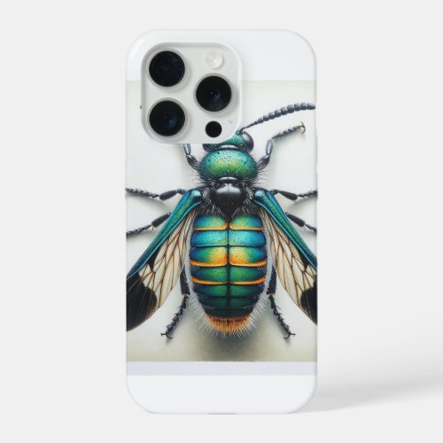 Trichodes Dorsal View 130624IREF113 _ Watercolor iPhone 15 Pro Case