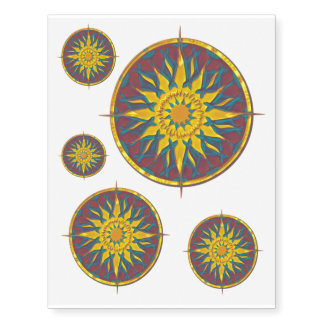 TriChrome Sun Temporary Tattoos
