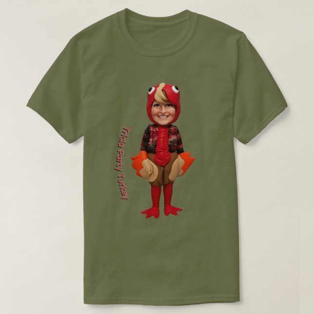 Tricia Party Turkey T-Shirt (Design Front)