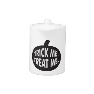Trick Me Treat Me B/W Teapot