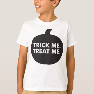 Trick Me Treat Me, Black White T-Shirt