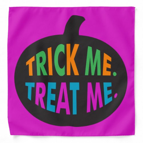 Trick Me Treat Me Halloween Multi_Color Bandana