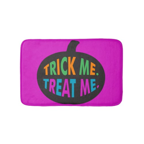 Trick Me Treat Me Halloween Multi_Color Bath Mat
