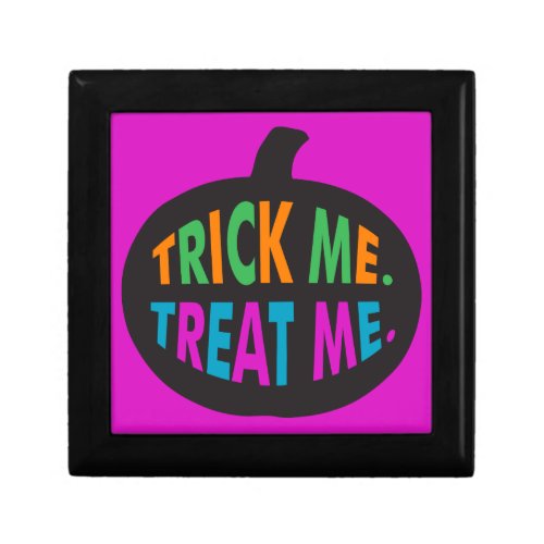 Trick Me Treat Me Halloween Multi_Color Gift Box