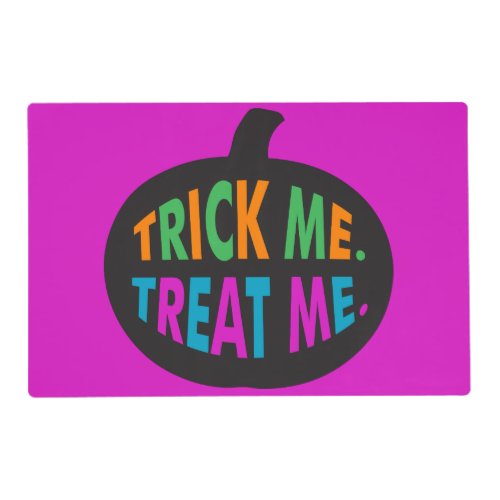 Trick Me Treat Me Halloween Multi_Color Placemat