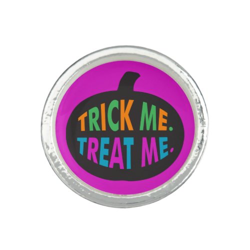 Trick Me Treat Me Halloween Multi_Color  Ring