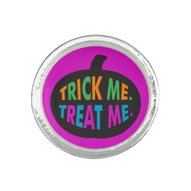 Trick Me Treat Me, Halloween Multi-Color  Ring (Front)