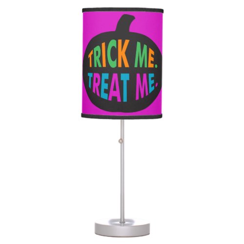 Trick Me Treat Me Halloween Multi_Color Table Lamp