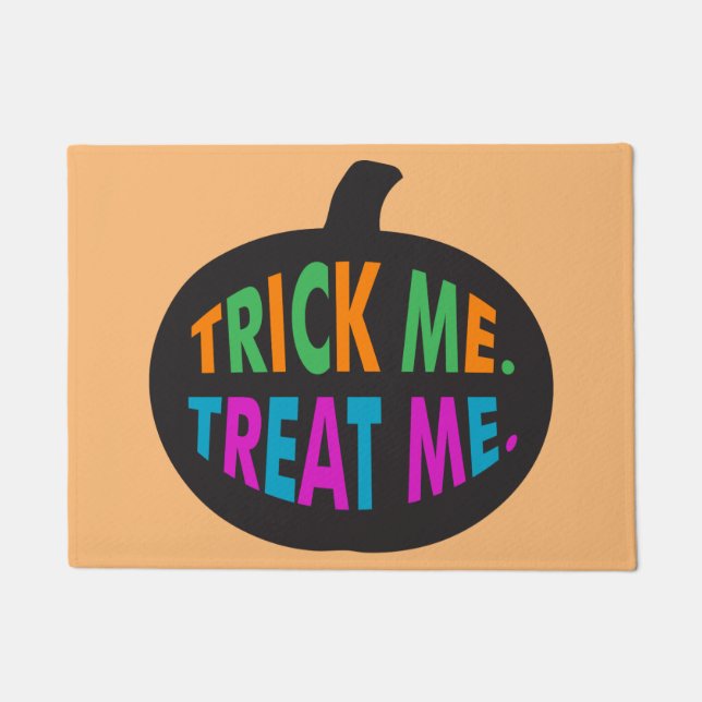 Trick Me Treat Me Multi-Color Doormat (Front)