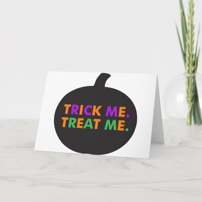 Trick Me Treat Me, Multi-Colors Card (Front)