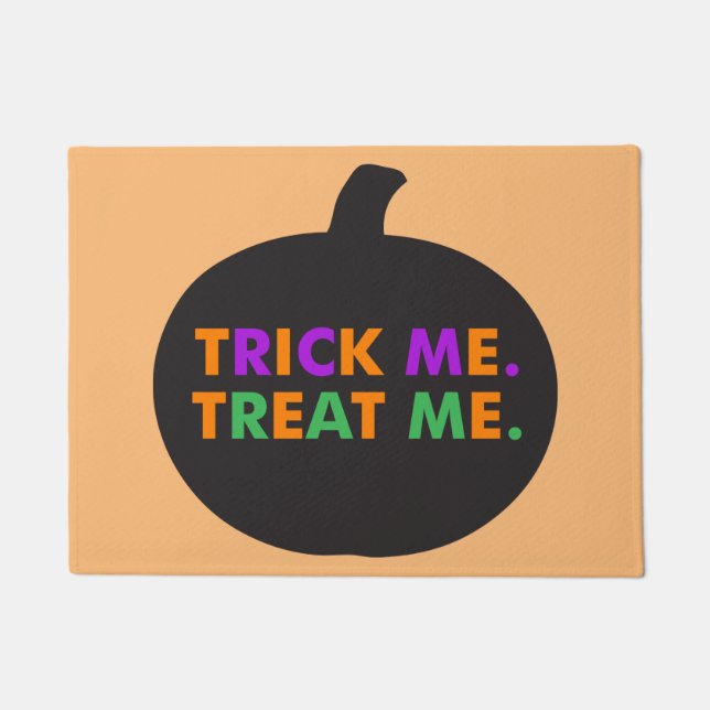 Trick Me Treat Me Multi-Colors Doormat (Front)