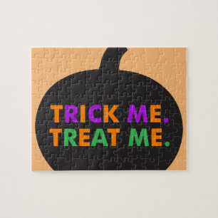 Trick Me, Treat Me Multi-Colors Jigsaw Puzzle