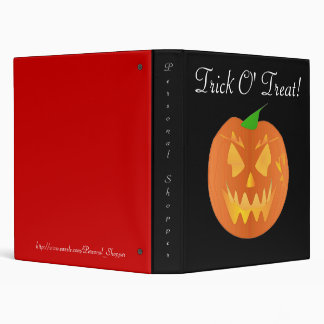 Trick O' Treat In Black And Red I 3 Ring Binder