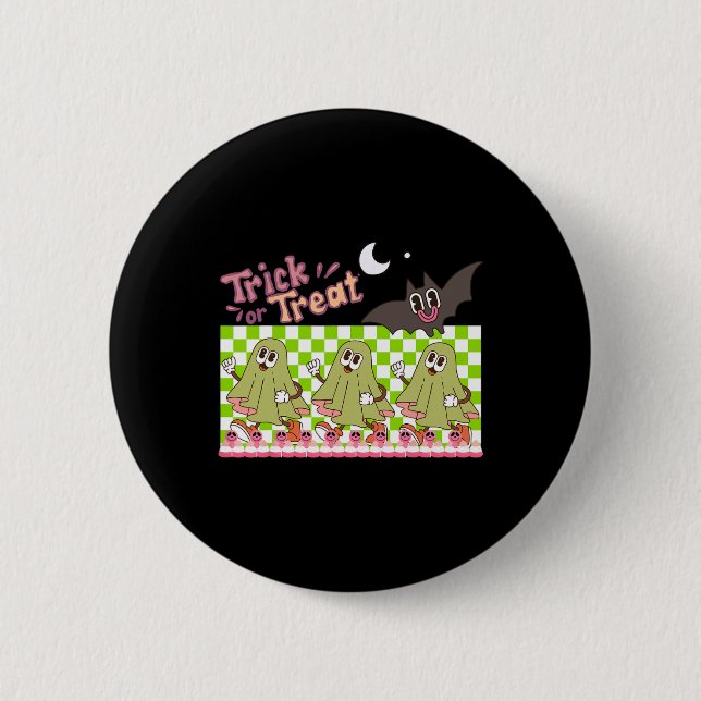 Trick Of Treat Halloween  Button (Front)