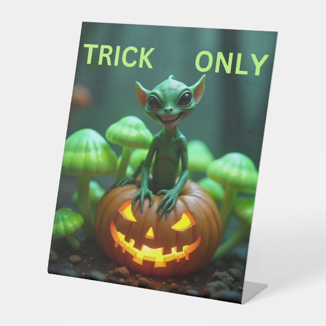 Trick only pedestal sign (Front)